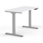 Humanscale EFloat Go 2.0 Sit/Stand Table - 24" x 48" - White Laminate Surface/Silver Base-Features updated electronics including a programmable handset with up to four custom table positions. Enhanced gyroscopic anti-collision functionality to prevent causing damage during height adjustment