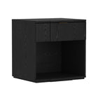 Manhattan Comfort Clive 22" Mid-Century Modern 1-Drawer Nightstand - Black and Gold-10