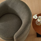 Modway Affinity Upholstered Boucle Fabric Curved Back Armchair - Pebble-Removable Seat Cushion