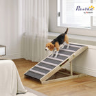 PawHut 14"-20"H Folding Dog Ramp with Non-Slip Carpet-Adjusts to 13.8" /16.9" /18.5" /19.7" (35/43/47/50 cm) height, perfectly matching your bed, sofa or car 
