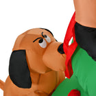 HOMCOM 6' Lit Inflatable Christmas Tree with Santa Claus and Dog Decoration-Type: Inflatable Christmas Tree with Santa Claus and a dog 
