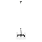 Modway Beacon 3-Light Pendant Light - Clear/Black-Height-Adjustable Hanging Rods