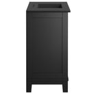 Modway Dixie 36" Solid Wood Bathroom Vanity Cabinet - Black-Fixtures Not Included