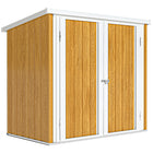Outsunny 5' x 3' Metal Storage Shed-Spacious garden tools, lawn care equipment, or pool supplies storage area
