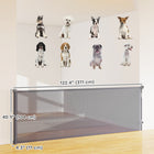 PawHut Retractable Dog Gate - Extends to 122" W-Screw-in mounting provides stability
