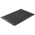 Edgewood Foam Fusion Diamond Plate Surface Laminated Anti-Fatigue Mat - 2' x 3' x 5/8" - Black-Medium Duty