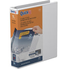Davis Group QuickFit D-Ring View Binder - 1 1/2" - White-Customizer/Overlay Binder, White,  holds 375 sheets of paper, for 8.5"x11" size paper
