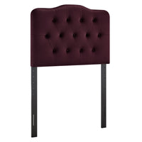 Modway Annabel Stain-Resistant Performance Velvet Twin Headboard - Mulberry-Stain-Resistant Performance Velvet