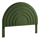 Modway Solana Arched Performance Velvet Full Headboard - Moss Green-Stain-Resistant Performance Velvet Upholstery