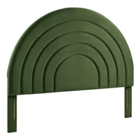 Modway Solana Arched Performance Velvet Full Headboard - Moss Green-Stain-Resistant Performance Velvet Upholstery