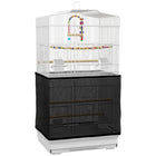 PawHut 36" H Bird Cage with Accessories, Handle and Mesh Cover - White-Bird enclosure with ample space for small birds such as finches and budgies 
