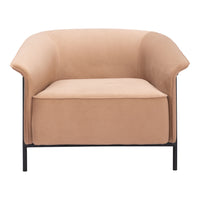 Zuo Burry Accent Chair - Tan-Comfy and durable polyester fabric
