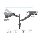 ShoppingAll Dual Monitor and Laptop Gas Spring Arm for 15-32" Monitors and 10-17" Laptops - Black-Anti-scratch pads are added at the bottom of the base to prevent and protect your desk from scratches