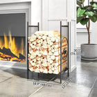 Outsunny Firewood Rack Outdoor - 19" Heavy Duty Metal Fireplace Log Holder-Elevated base with mesh sides promotes airflow, keeping your firewood dry