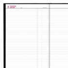 Brownline 2026 Traditional Daily Planner - 13-3/8" x 7-7/8" - Black - English-Cash record section