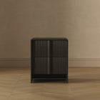 Manhattan Comfort Novara 22" Contemporary 2-Drawer Nightstand - Black-30 Day Limited Manufacturer's Warranty