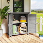 Outsunny Wooden Garden Shed with 2 Doors-Crafted from solid fir wood for durability and sturdiness for years to come  
