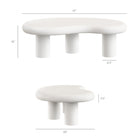 Modway Elowen Outdoor Coffee Table - White-Pedestal Base Design