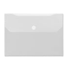 Winnable Velcro Closure Side Opening Poly Envelope with 2 Pockets - Letter Size - Clear-Two pockets for organized document storage