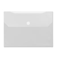 Winnable Velcro Closure Side Opening Poly Envelope with 2 Pockets - Letter Size - Clear-Two pockets for organized document storage