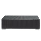 Modway Gather Outdoor Patio Coffe Table - Espresso-Synthetic Rattan Weave