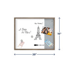 Quartet Magnetic Dry Erase and Fabric Bulletin Combination Board - 20" x 16" - Wood Frame-DURABLE CONSTRUCTION: This combination board features a sturdy construction with an elegant wood frame. Its dry-erase surface ensures smooth writing, while remaining non-absorbent and easy to wipe. The fabric bulletin surface is designed to withstand frequent use without showing wear and tear, adding texture to any space and enhancing the overall decor.