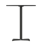 Flash Furniture 30" Round Black Laminate Table Top with 22" x 22" Bar Height Table Base-1.125" Thick Top with melamine core