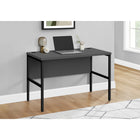 Monarch Specialties 48" L Computer Desk - Grey Laminate - Black Metal-Durably designed commercial grade desk built to meet ANSI / BIFMA quality safety standards, ensuring durability and reliability for daily use and backed by a 5 year limited warranty against any defects