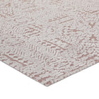 Modway Javiera Contemporary Moroccan Area Rug - 8 ft W x 10 ft L - Ivory/Cameo Rose-Gripping Jute Fabric Underside
