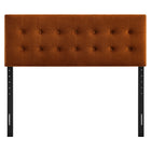 Modway Emily Stain-Resistant Performance Velvet Full Size Headboard - Rust-Seven Mounting Positions