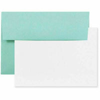 JAM Paper Blank Greeting Cards Set - A2 Size - 4.375" x 5.75" - Aqua Blue - 25 Pack-Color: Recycled Aqua Blue