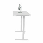 Uncaged Ergonomics 60" Rise Up Electric Height Adjustable Sit Stand Desk - White-Desktop size: 60" x 30"