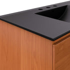 Modway Scenic 36" Wall-Mount Bathroom Vanity - Cherry/Black-Assembly Required