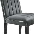 Modway Catalyst Performance Velvet Dining Side Chairs - Grey - Set of 2-8