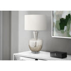 Monarch Specialties 26" H Contemporary Table Lamp - Silver Glass / Ivory / Cream Shade-The decorative glass base imitating mercury-glass makes a fashionable statement designed to brighten up modern living rooms, bedrooms, as well as home offices while creating a warm and inviting ambiance