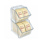 Azar Clear Organizer Two-Tier Extra Small Plastic Storage Bin - 10.25" x 5.25"x 5.12" - Clear - 2 Pack-4