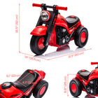 Qaba Baby Push Car with Music, Bubble - Red-Made from solid plastic and metal for extended use 