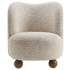 Modway Monroe Boucle Fabric Accent Chair - Coral Walnut-Assembly Required