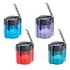 Staedtler Metal Blade Manual Pencil Sharpener with Oval Container - 2 Holes - Blue-Medium Duty