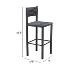 Zuo Iska Barstool - Black - Set of 2-6