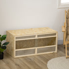 PawHut 58 gal. Reptile Terrarium with Sliding Doors - Natural-Pre-treatment with epoxy resin is recommended to protect from moisture 