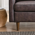 Modway Impart Genuine Leather Armchair - Brown-Rubberwood Legs