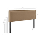 Modway Camille Upholstered Linen Blend King Size Headboard - Almond-Removable Slipcover