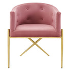 Modway Savour Tufted Performance Velvet Accent Dining Armchair - Dusty Rose-7