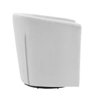 Modway Prospect Tufted Performance Velvet Swivel Armchair - Light Grey-Dense Foam Padded Seat