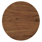 Modway Viva Round Acacia Wood Side Table - Black Light Oak-Assembly Required