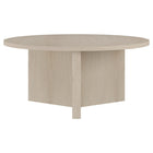 Hudson&Canal Anders 36"W Round Coffee Table - Alder White-Table is made of high-quality and durable MDF materials
