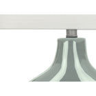 Monarch Specialties 25" H Contemporary Table Lamp - Green Ceramic / Ivory / Cream Shade-Made with quality materials, this fashionable table lamp is backed by a 2 year limited warranty against any defects for your confidence