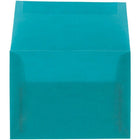 JAM Paper A6 Translucent Vellum Invitation Envelopes - 4.75" x 6.5" - Aqua Blue - 25 Pack (PACV664)-Size: A6 (4.75 x 6.5 inches)