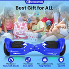Gyrocopters PRIME Hoverboard for Kids - 15 km/h Speed ​​ - 300 W - 6.5" - LED Wheels - Bluetooth Speaker - Blue-300W motor
